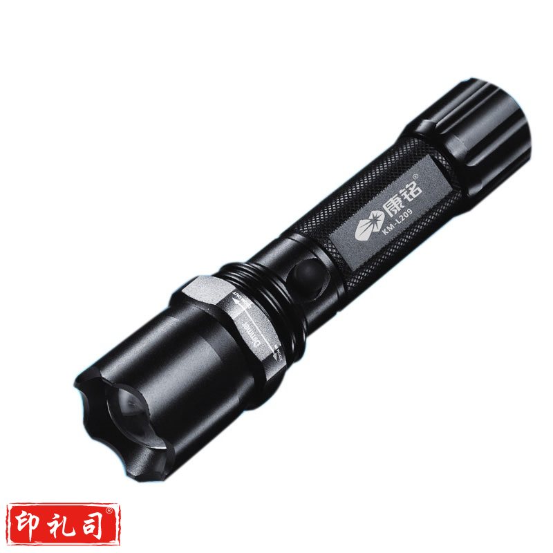 康铭LED充电强光手电筒远射家用调焦户外骑行巡逻探照灯 L-209A