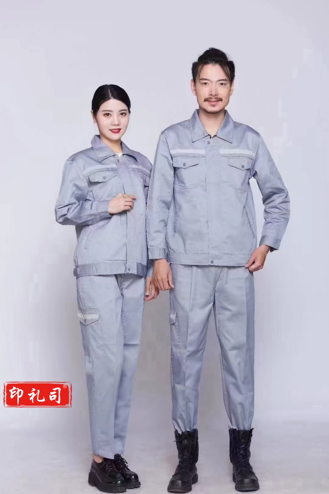 夏季纯棉工作服 男装长袖薄款透气劳保工程服维修工汽修服车间工厂服