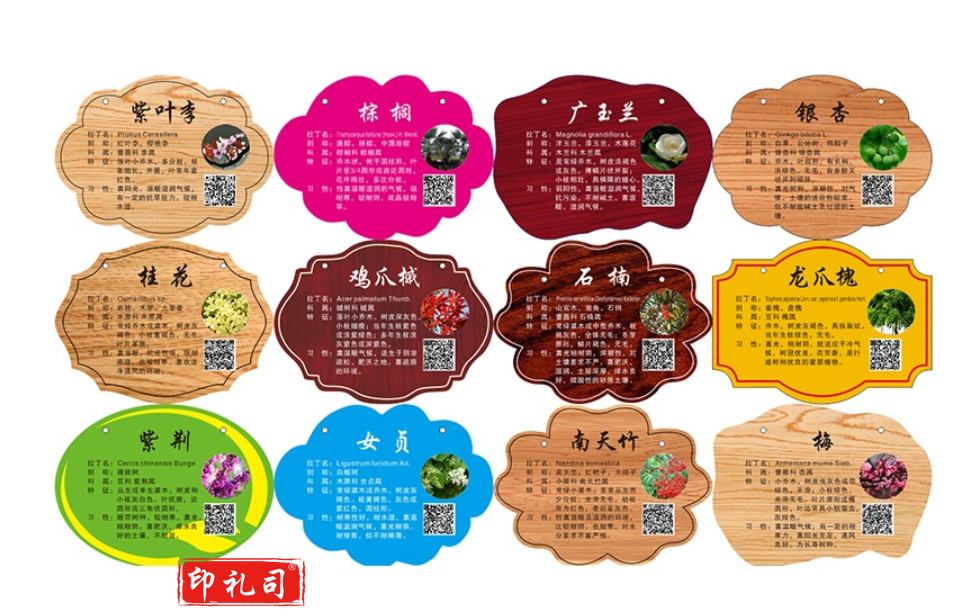 树牌 树木标示牌 指示牌 树木牌装饰挂牌植物标识牌悬挂广告牌