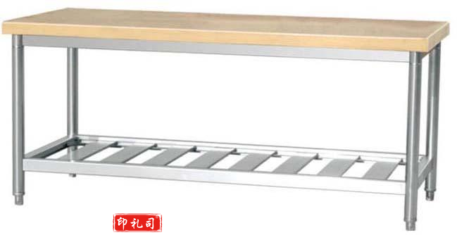  厨房加厚木案工作台面点操作台1500*800*800