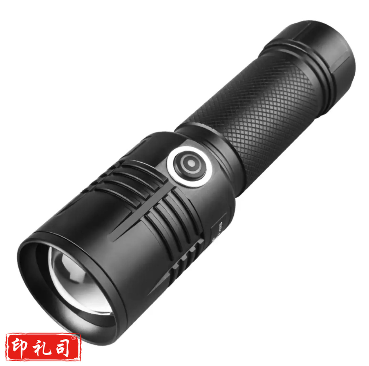 森林虎X37S LED手电筒伸缩变焦可充电式远射便携 黑色