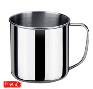  304食品级不锈钢水杯 喝水杯带手柄 无盖8cm