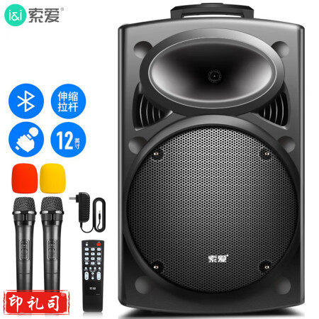 索爱(soaiy)SA-T20 12英寸广场舞音响 蓝牙拉杆音箱户外K歌便携式音响