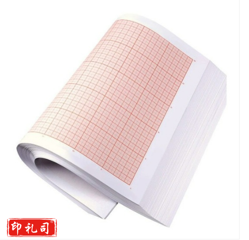 计算纸方格纸对数坐标纸 网格纸红色格子纸K线毫米格子绘图纸 A3/8K (25X35厘米) 100张