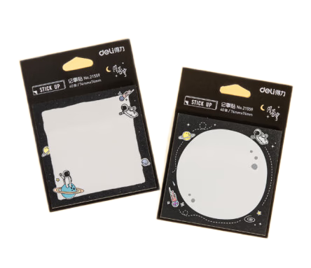 得力(deli)21559可爱创意造型便利贴 学生办公笔记贴记事贴即时贴 1包 颜色随机