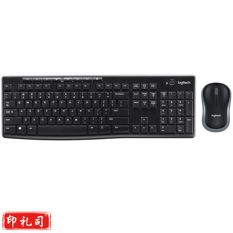 罗技 MK270 无线键鼠套装全尺寸 带无线2.4G接收器