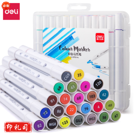 得力70700-24色儿童马克笔(混)(盒)