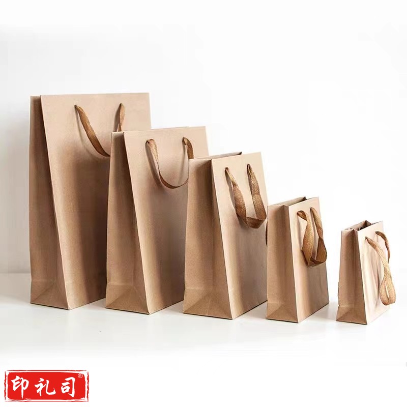  竖版大号牛皮纸袋 牛皮纸手提袋礼品袋(25长*13侧*32高)可定制