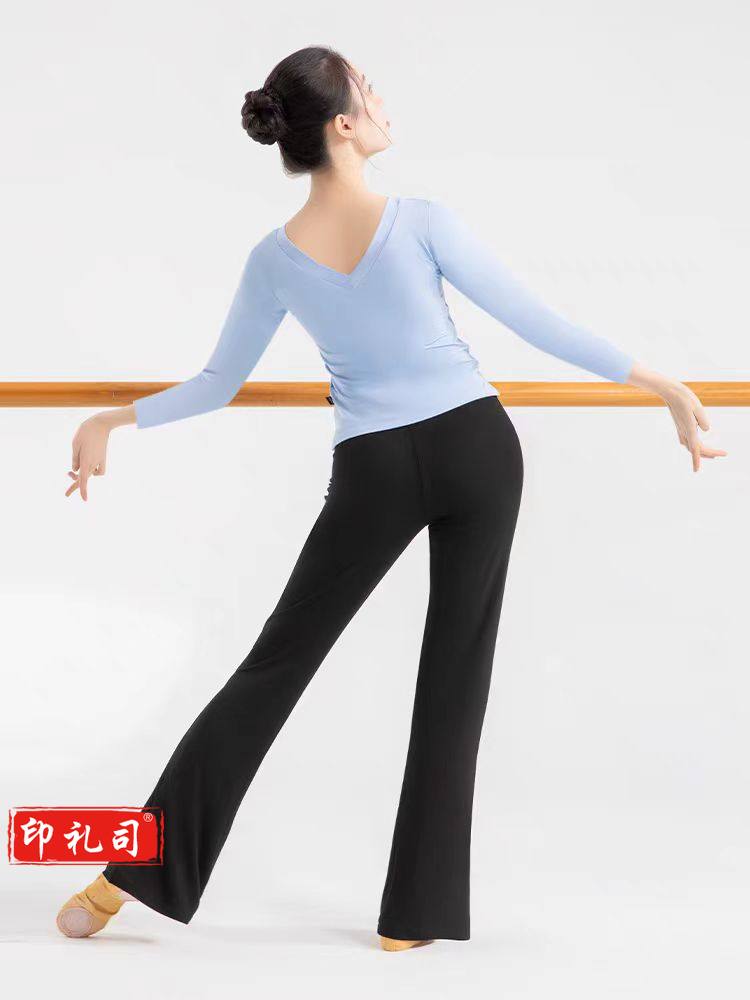  古典显瘦舞蹈裤成人女现代跳舞练功服形体训练微喇裤子