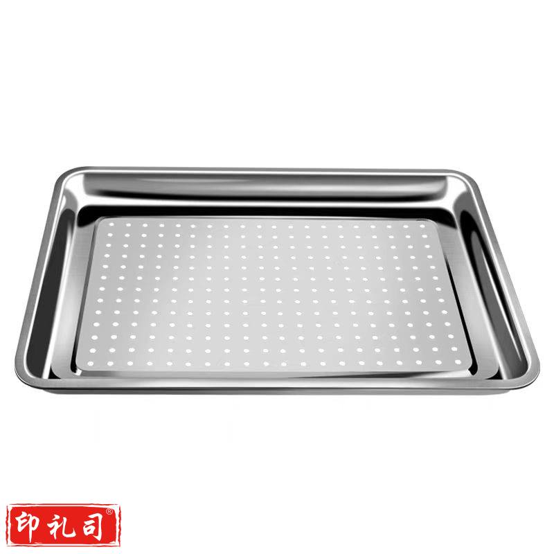304不锈钢漏眼托盘蒸饭柜专用蒸盘 60x40x4.8冲孔