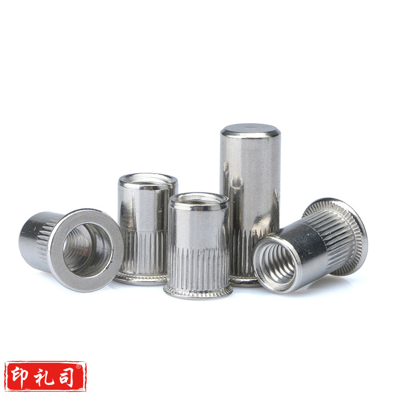  304不锈钢平头滚花拉铆螺母拉帽压铆柱纹螺帽(20个起订)(规格M3-M12多种规格，多种型号 其它型号规格请咨询客服)