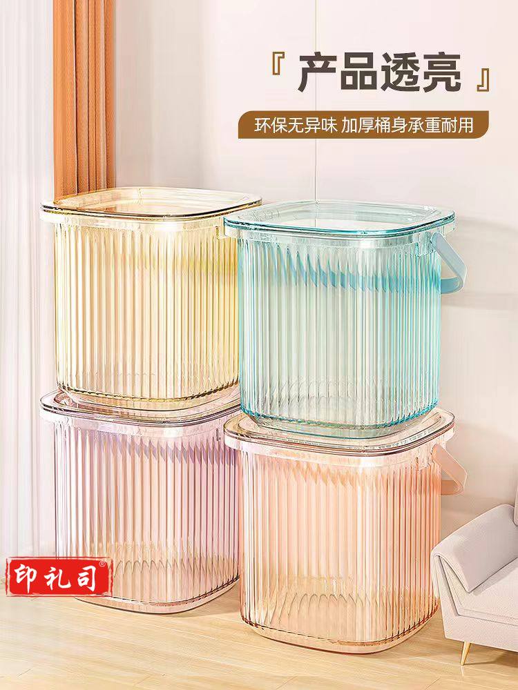 手提透明收纳箱玩具零售书本杂物塑料整理箱储物箱 30*30*29.5cm