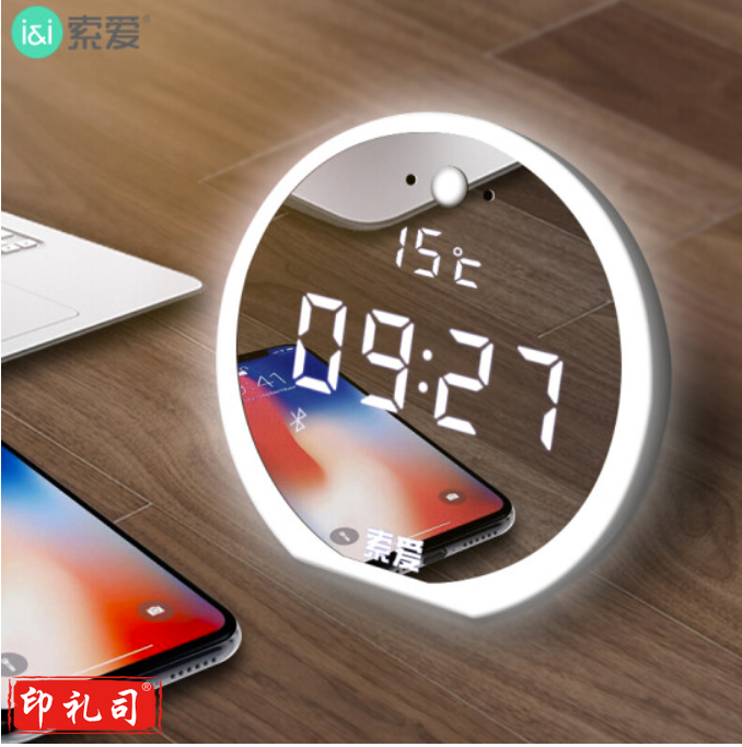 索爱soaiy E-19 无线蓝牙音箱小音响 家用便携闹钟