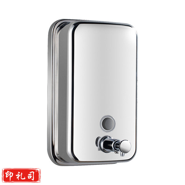 手动不锈钢皂液器 壁挂皂液瓶洗手液器皂液盒洗手液器 1000ml
