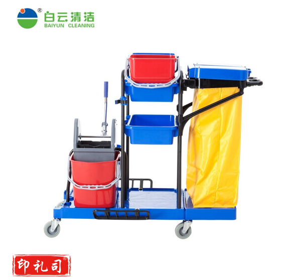 白云AF08173多功能清洁车手推车酒店宾馆客房服务车保洁用清包车 预订款
