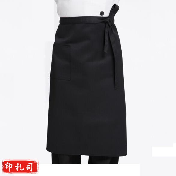  黑色长围裙 厨师围裙 防污围裙 中长款厨师围腰(颜色可选)