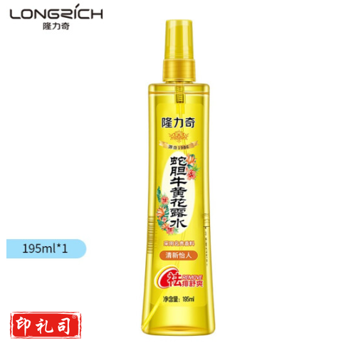 隆力奇蛇胆牛黄花露水195ml(清凉爽肤 防痱祛痱 提神醒脑)