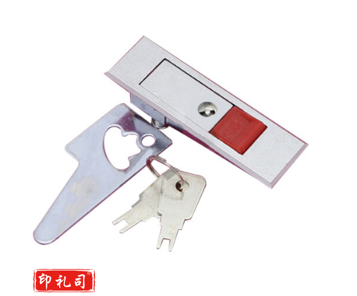  MS603-1-2平面锁平片红点带钥匙 配电箱柜门锁 消防锁 2个装