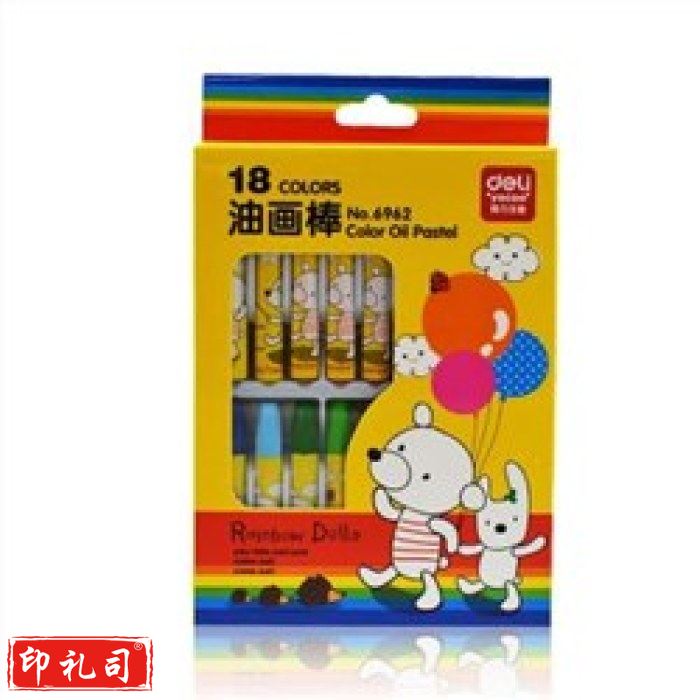 得力(deli) 6962 油画棒-18色 18支/盒