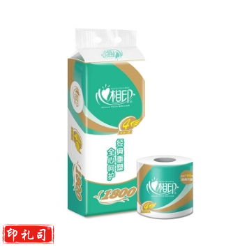 心相印（Mind Act Upon Mind）空芯卷纸绿色4层180克10卷装