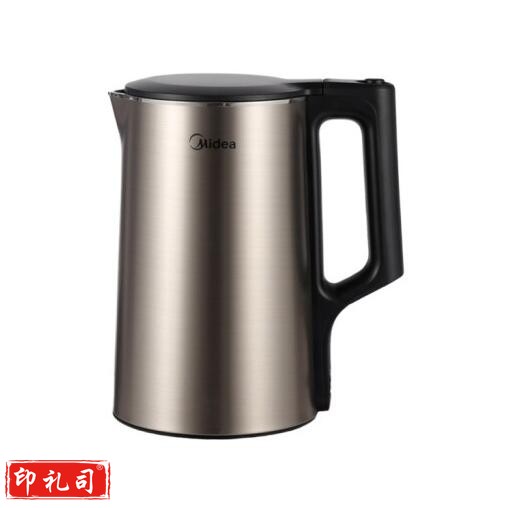 美的 (Midea)MK-PJ17A01电水壶 烧水壶电热水壶1.7L容量热水壶双层无缝全钢