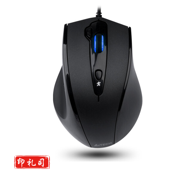 双飞燕 N-810FXS 有线鼠标体工学USB接口大手鼠标 绅士哑黑 