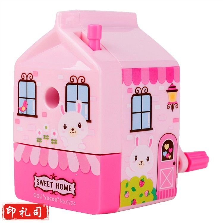 得力 0724 快乐小屋 削笔机 蓝色