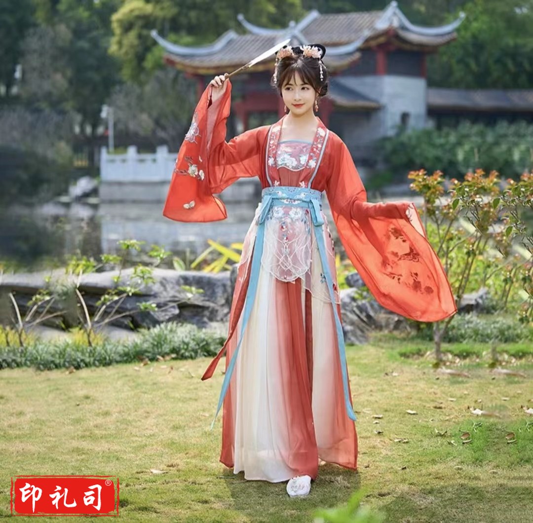 汉服民族服装教学用品 古风演出服女装 四件套