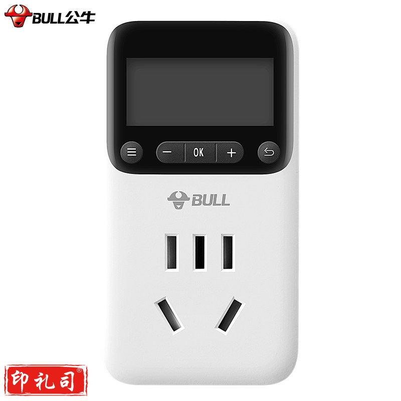 公牛（BULL）定时器插座 定时充电插排插板排插电子定时器 循环定时通断电防过充GND-1