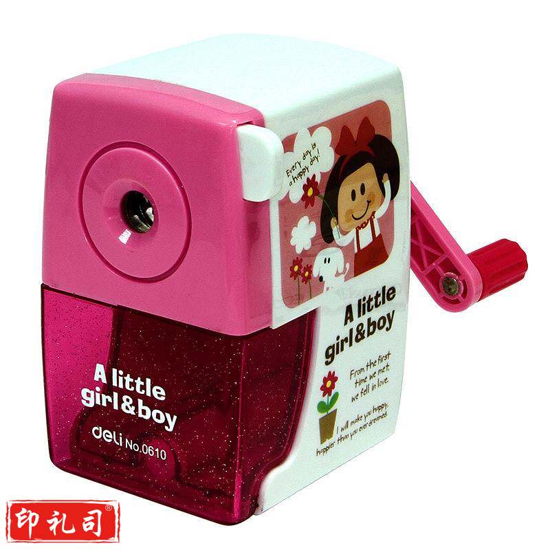 得力 0610 手摇削笔器 天蓝色