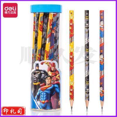 得力HC103-2B_DC正义联盟桶装2B铅笔(混)(25支/筒)（单位：筒）