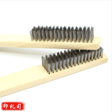  巨联(JULIAN) 钢丝刷铁刷子 硬毛刷 除漆除锈刷子抛光钢丝板刷 木柄钢丝刷单个 6*15