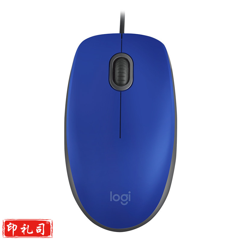 罗技（Logitech）M110 有线静音鼠标 台式机笔记本有线鼠标 家用办公USB静音鼠标 M110有线静音鼠标 蓝色