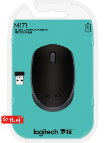 罗技（Logitech）M171 鼠标 无线鼠标 办公鼠标 对称鼠标 黑色