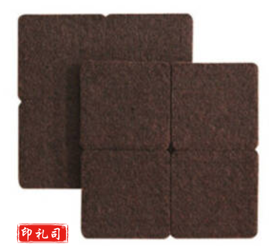  毛毡防滑垫 加厚棕色方形(4x4厘米 40片/袋)