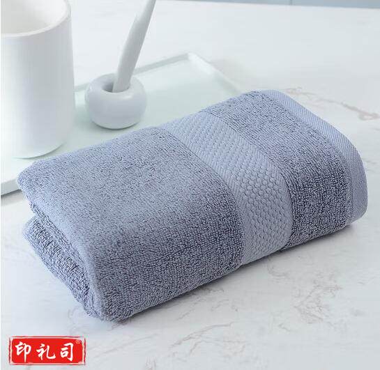 洁丽雅（Grace）抗菌毛巾 A类纯棉吸水素色柔软洁面巾擦脸巾 单条装 深蓝灰色 90g