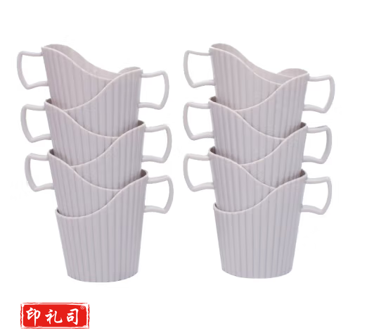 全适 一次性纸杯托 茶托家用办公杯座隔热托纸杯盒杯套 灰色 12个装