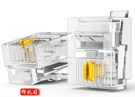 电话水晶头2芯语音电话线连接插头 100个装