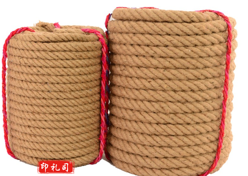 中高中成人30米/4mm麻质拔河绳 麻绳 带钢丝