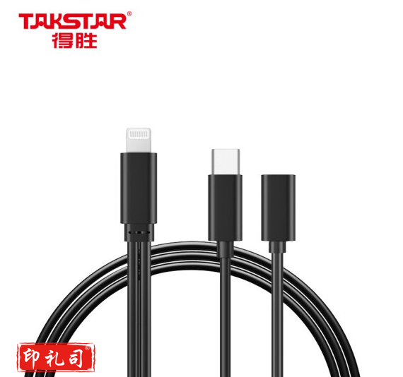 得胜(TAKSTAR)C2-3 麦克风声卡设备连接专用配件 Lightning OTG接口的声卡专用