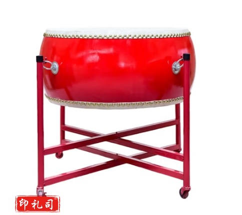 大鼓牛皮鼓龙鼓威风锣鼓中国鼓红鼓成人儿童演出盘鼓打节奏鼓堂鼓 24寸红鼓+鼓棒+鼓架