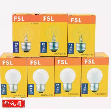  佛山灯泡FSL球形蜡烛E27老式尖泡E14钨丝15W25台灯40可调光白炽灯