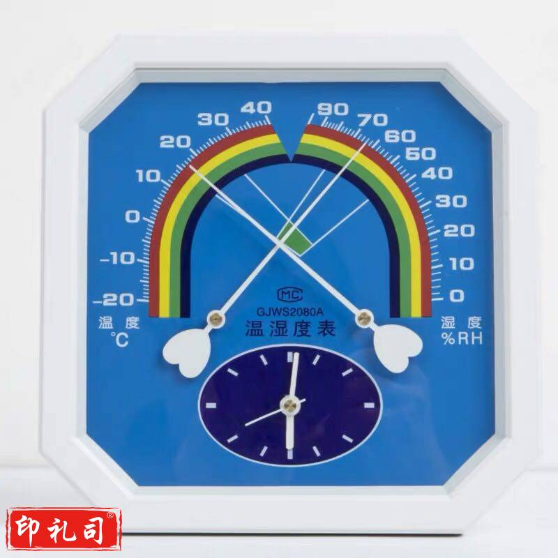  200*200*16mm 八角指针式干温湿度计壁挂式温湿度表
