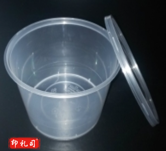 一次性餐盒圆形透明餐盒500ml带盖餐具450套/箱整箱起送