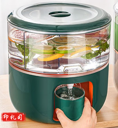 京严选冷水壶家用凉水壶旋转三格果汁桶