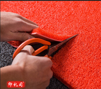 加厚PVC防滑垫丝圈地垫1.8米宽塑料入户门口家用进门垫子脚垫子酒店楼道电梯开业商用婚庆地垫 红色