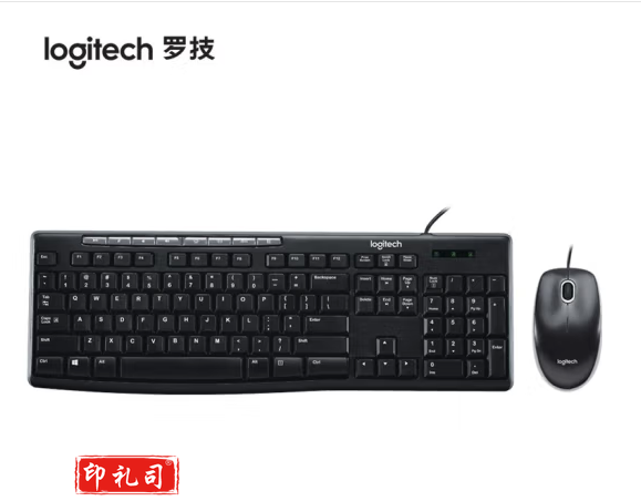 罗技 MK200 有线多媒体键鼠套装