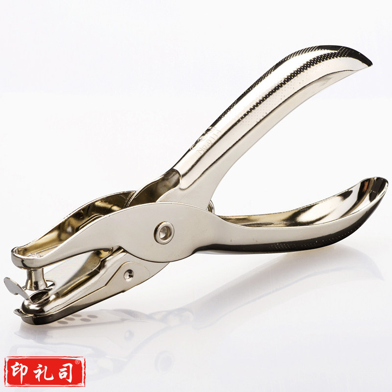 得力(deli) 0114打孔器 φ6mm手握式全金属单孔打孔器打孔机银色