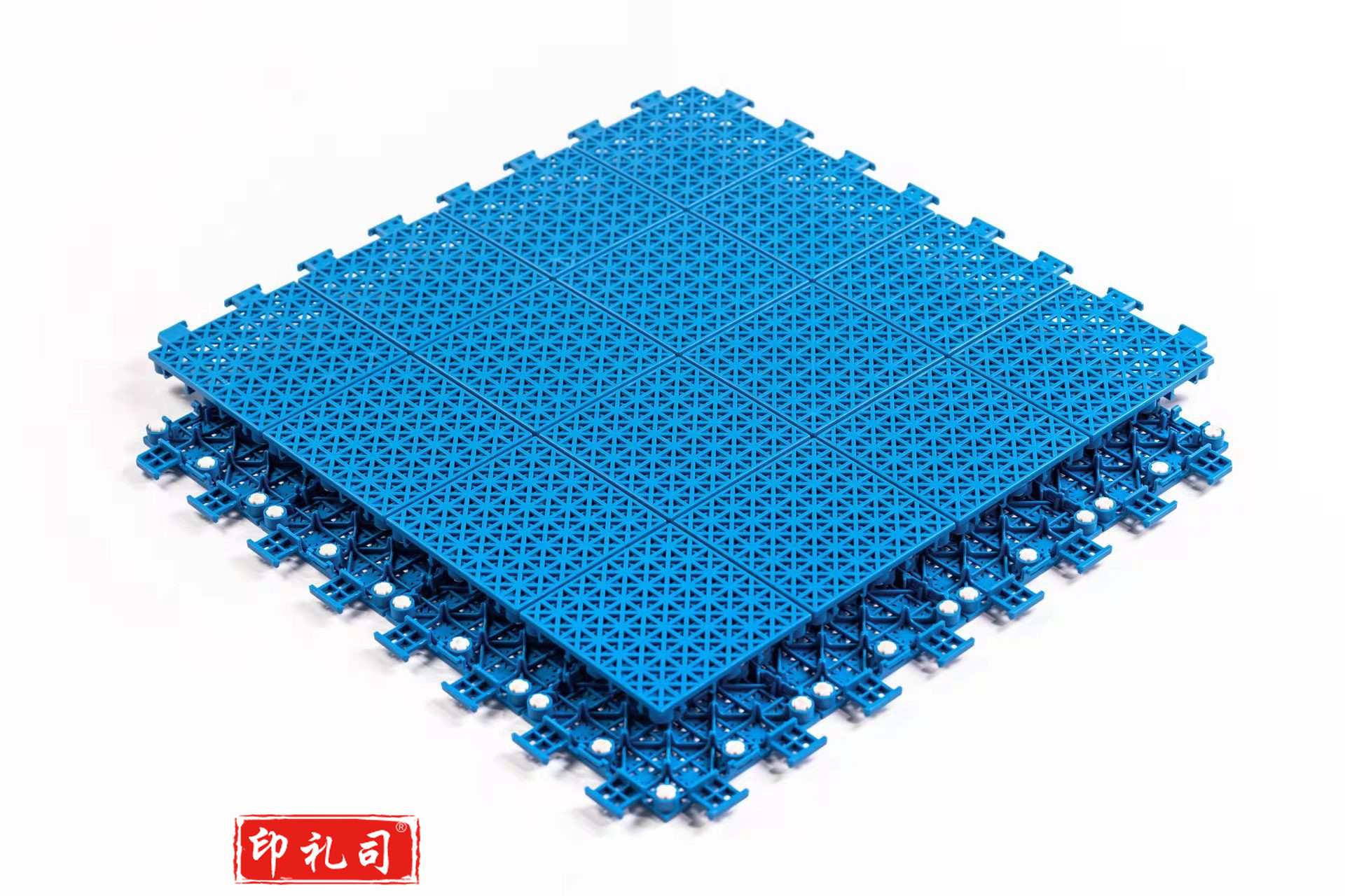  中塑复合大双格ZS-5150 篮球场地板，室外，经典软连接悬浮防滑耐磨地板