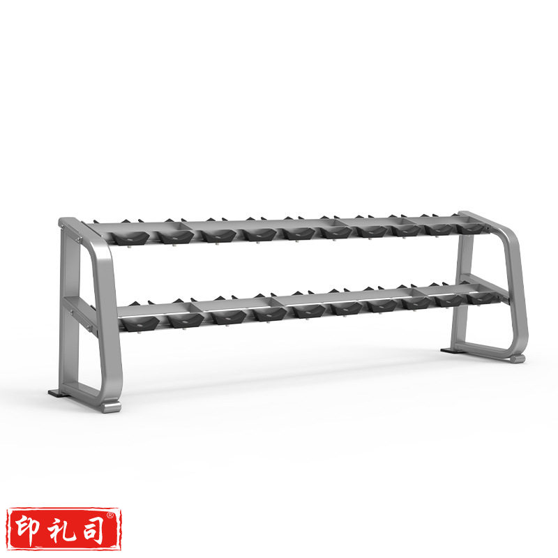 捷瑞特 J-21043B 豪华10组双层哑铃架 1480x520x730mm 深灰色